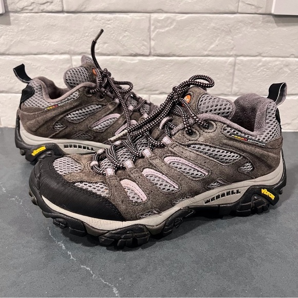 Merrell Moab Ventilator sz 7 gray black waterproof hiking shoes - Picture 1 of 15